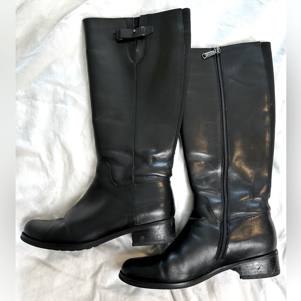 Blondo Black Leather Winter Boots